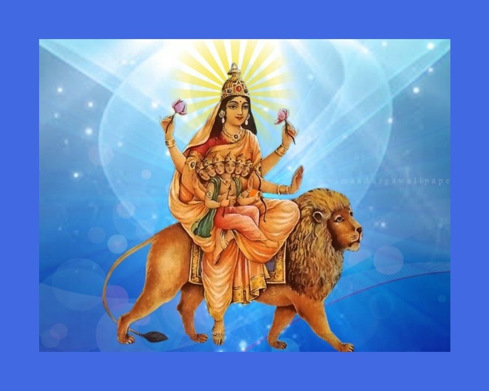 Goddess Kushmanda (Royal Blue)