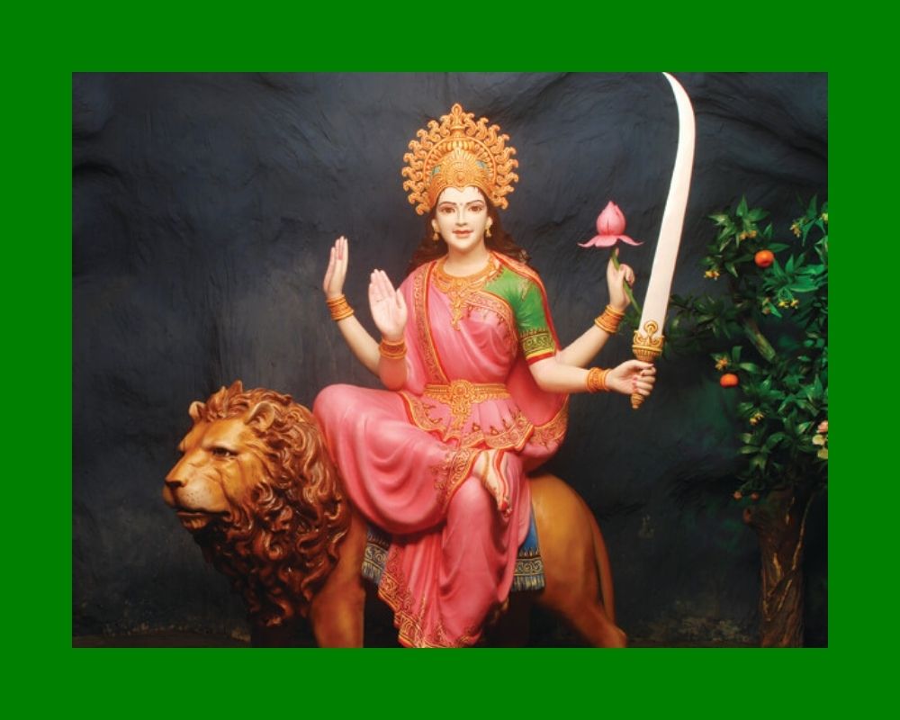 Goddess Katyayani (Green)