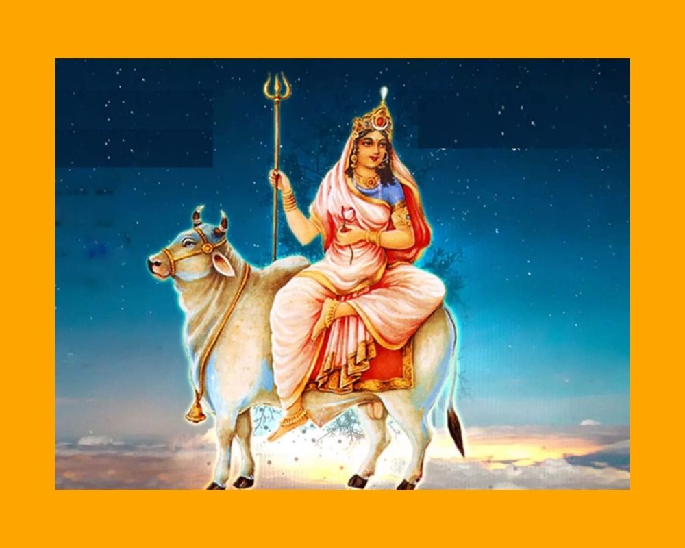 Goddess Shailputri (Orange)
