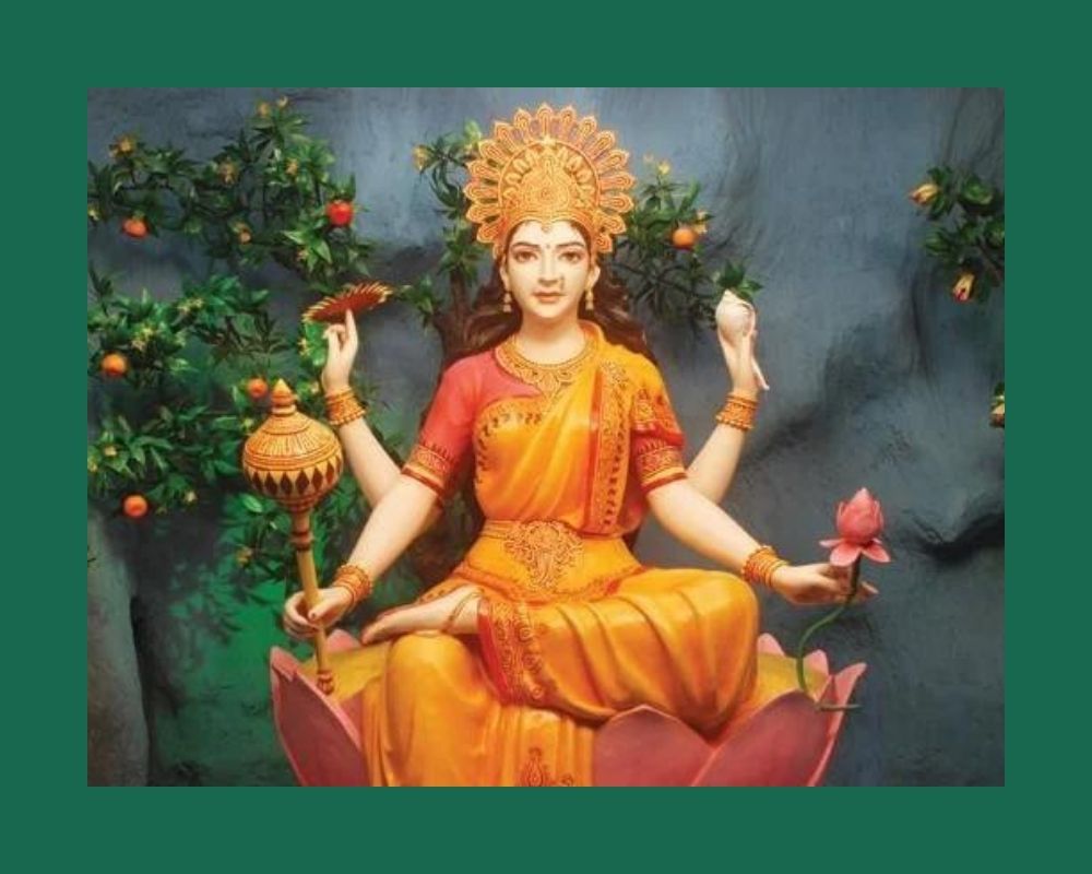 Goddess Siddhidatri (Peacock Green)